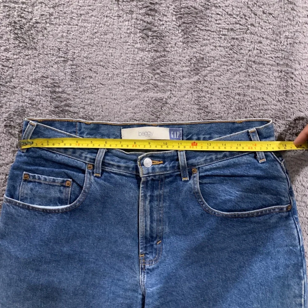 Vintage 90s Gap Blue Jeans Baggy Fit Mens 34x30 Medium Wash Denim 90s‎ Y2K